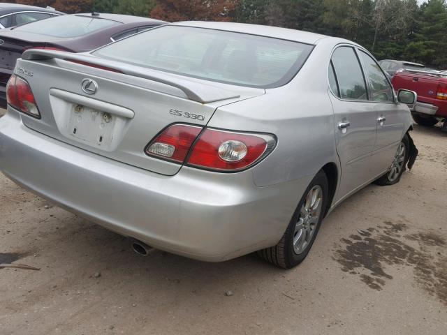 JTHBA30G245018611 - 2004 LEXUS ES 330 GRAY photo 4