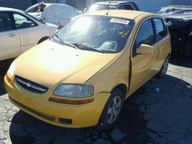 KL1TD62635B447382 - 2005 CHEVROLET AVEO BASE Sarı foto 2