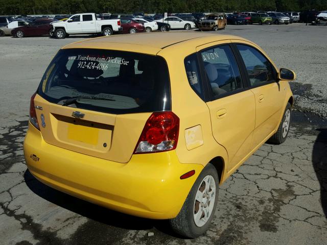 KL1TD62635B447382 - 2005 CHEVROLET AVEO BASE Sarı foto 4