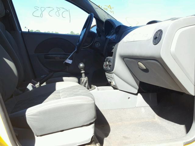 KL1TD62635B447382 - 2005 CHEVROLET AVEO BASE Sarı foto 5