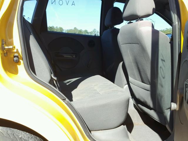 KL1TD62635B447382 - 2005 CHEVROLET AVEO BASE Sarı foto 6