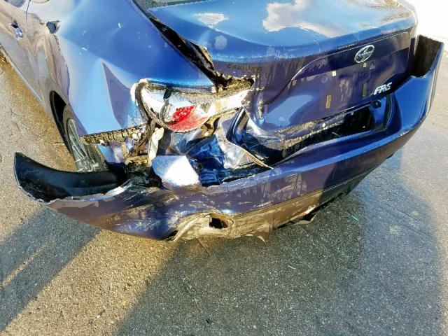 JF1ZNAA19D1717640 - 2013 TOYOTA SCION FR-S BLUE photo 9