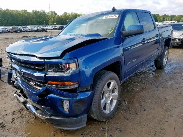 3GCUKREC2HG415282 - 2017 CHEVROLET SILVERADO BLUE photo 2