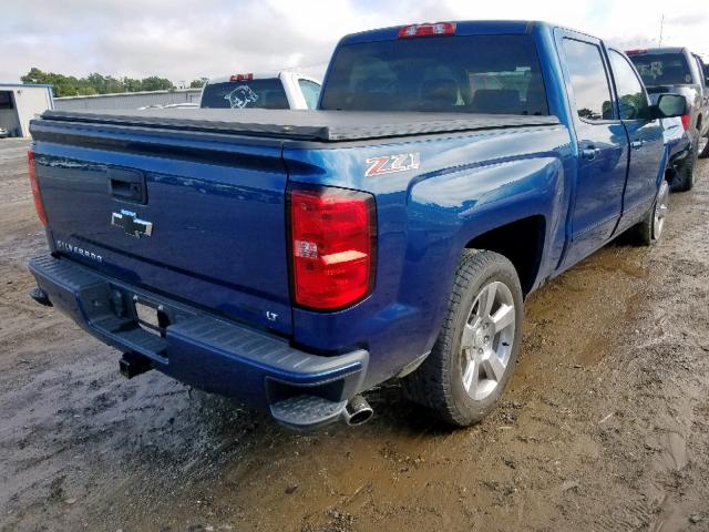 3GCUKREC2HG415282 - 2017 CHEVROLET SILVERADO BLUE photo 4