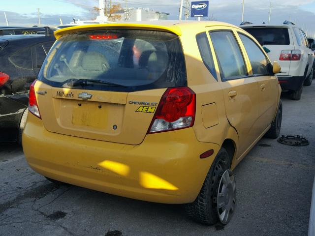 KL1TJ62654B149875 - 2004 CHEVROLET AVEO LS YELLOW photo 4