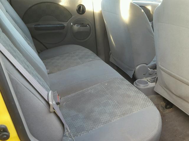 KL1TJ62654B149875 - 2004 CHEVROLET AVEO LS YELLOW photo 6