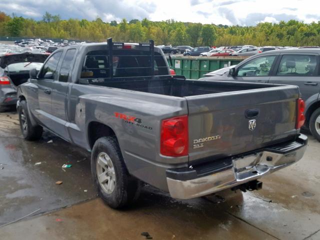 1D7HW42K16S716741 - 2006 DODGE DAKOTA SLT GRAY photo 3