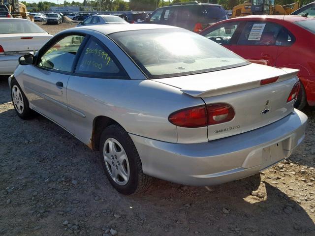 1G1JS124427135084 - 2002 CHEVROLET CAVALIER L SILVER photo 3