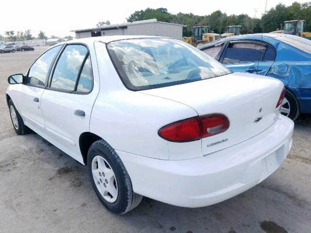 1G1JC524927189534 - 2002 CHEVROLET CAVALIER B WHITE photo 3