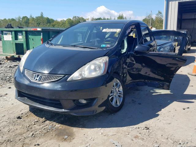 JHMGE8H40AC030992 - 2010 HONDA FIT SPORT BLACK photo 2