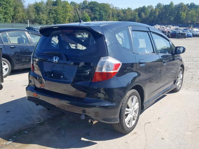 JHMGE8H40AC030992 - 2010 HONDA FIT SPORT BLACK photo 4