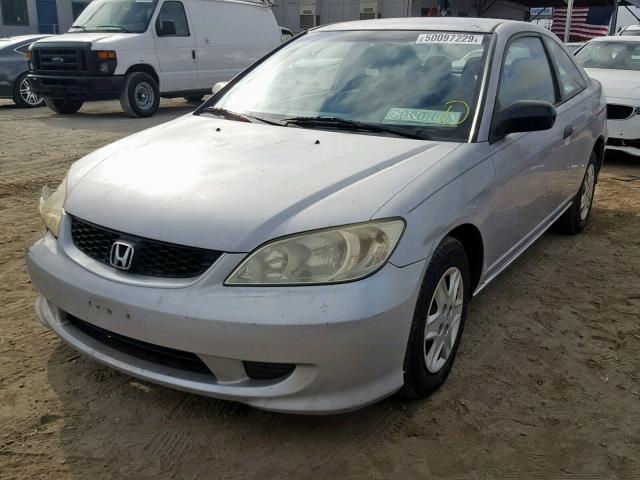 1HGEM22145L046661 - 2005 HONDA CIVIC DX V SILVER photo 2