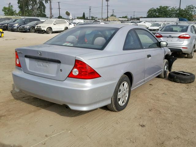 1HGEM22145L046661 - 2005 HONDA CIVIC DX V SILVER photo 4