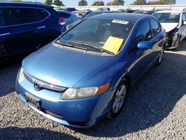 1HGFA16827L088988 - 2007 HONDA CIVIC EX BLUE photo 2