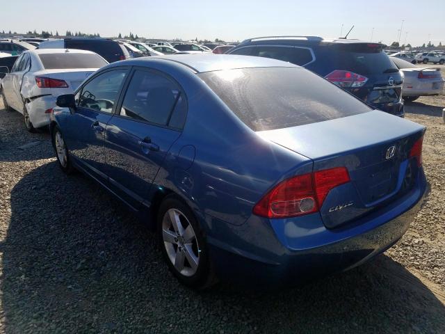 1HGFA16827L088988 - 2007 HONDA CIVIC EX BLUE photo 3