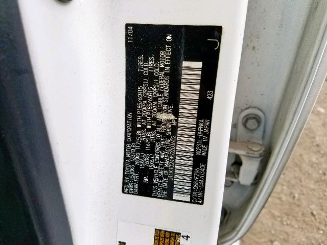 JTLKT324450203602 - 2005 TOYOTA SCION XB 白色 照片 10