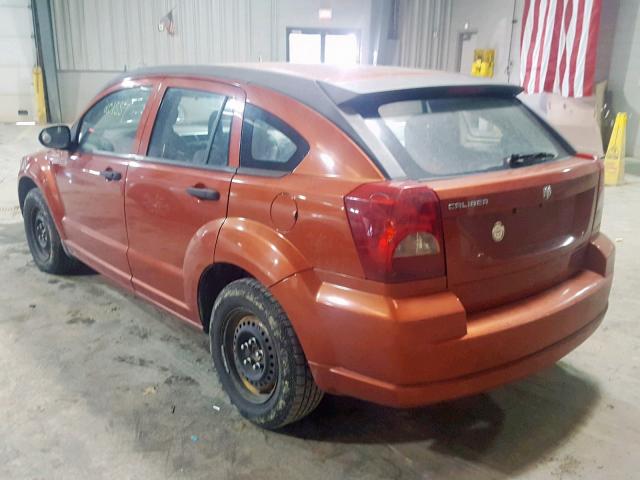 1B3HB28B97D137313 - 2007 DODGE CALIBER ORANGE photo 3