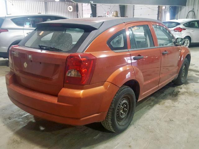 1B3HB28B97D137313 - 2007 DODGE CALIBER ORANGE photo 4