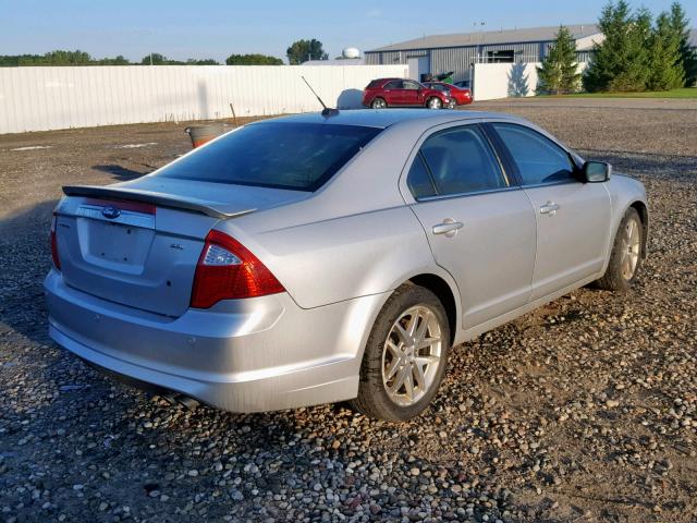 3FAHP0JA9BR209591 - 2011 FORD FUSION SEL SILVER photo 4