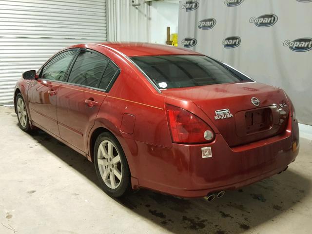 1N4BA41E14C903954 - 2004 NISSAN MAXIMA SE RED photo 3