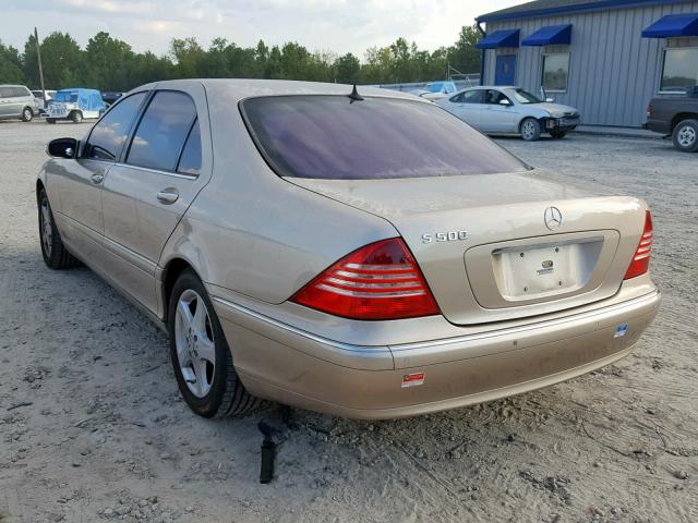 WDBNG75J14A408050 - 2004 MERCEDES-BENZ S 500 GOLD photo 3