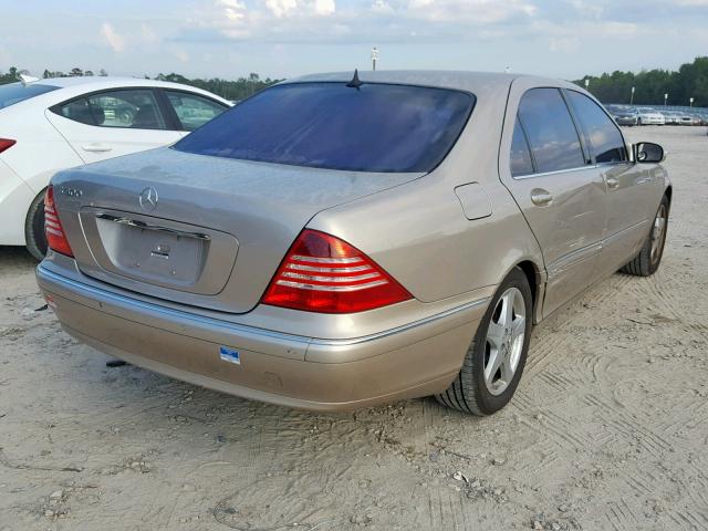 WDBNG75J14A408050 - 2004 MERCEDES-BENZ S 500 GOLD photo 4