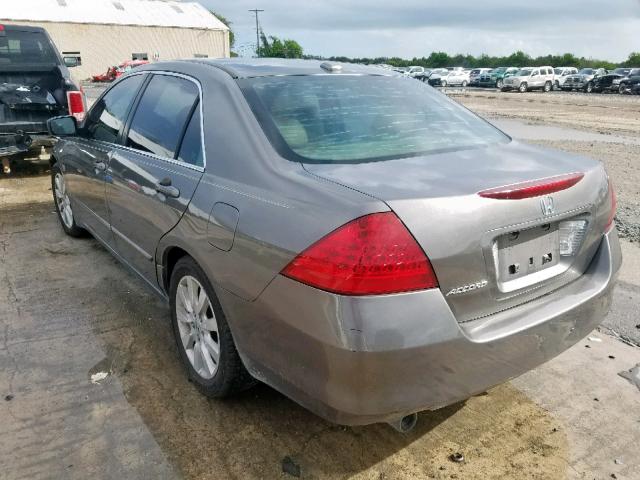 1HGCM66597A071842 - 2007 HONDA ACCORD EX BROWN photo 3