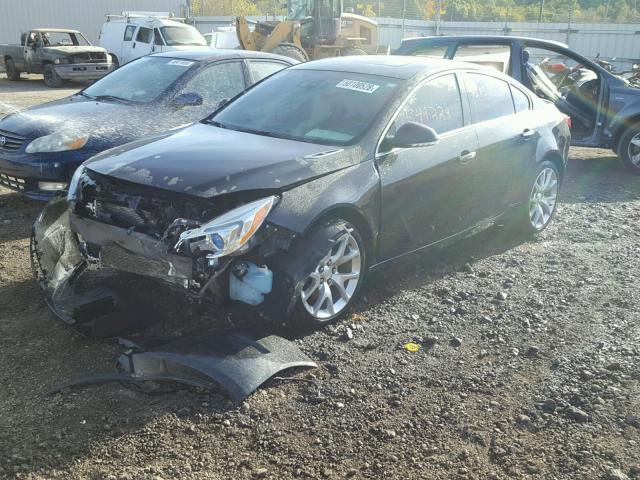 2G4GT5GX6E9208933 - 2014 BUICK REGAL GS BLACK photo 2