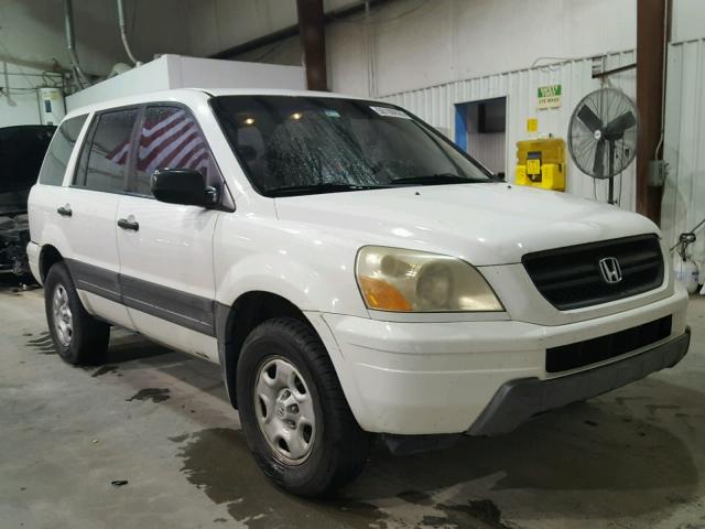 2HKYF18143H504305 - 2003 HONDA PILOT LX WHITE photo 1