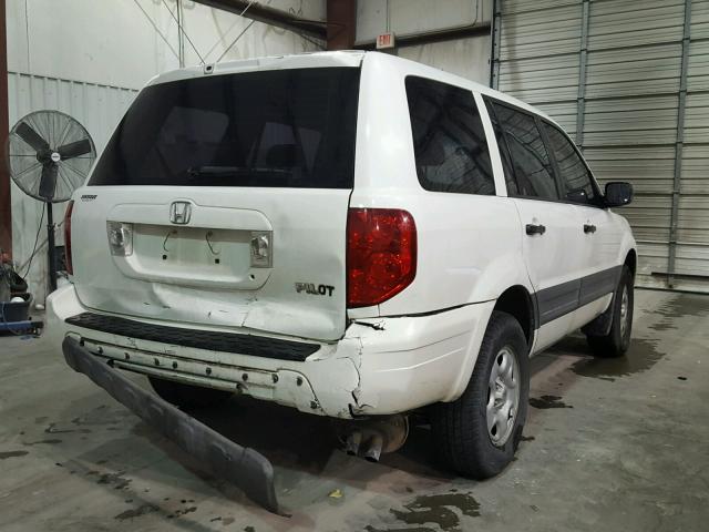 2HKYF18143H504305 - 2003 HONDA PILOT LX WHITE photo 4