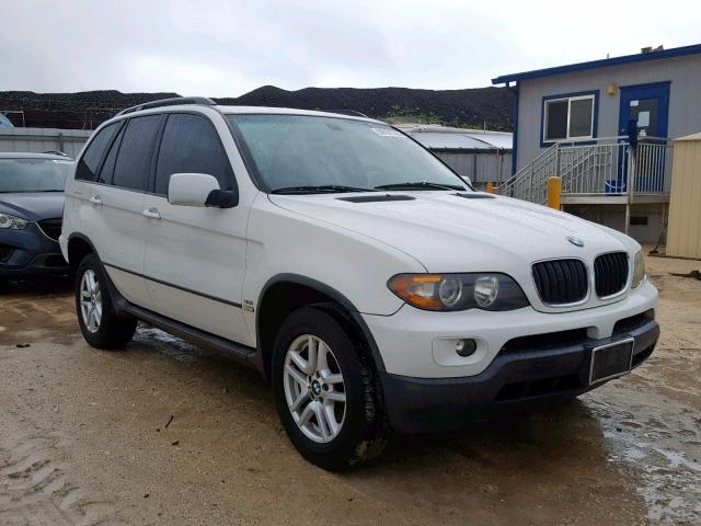 5UXFA13515LY03716 - 2005 BMW X5 3.0I WHITE photo 1