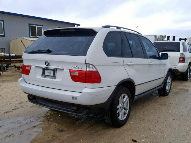 5UXFA13515LY03716 - 2005 BMW X5 3.0I WHITE photo 4