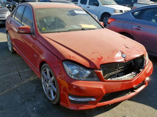 WDDGF4HB5CA644902 - 2012 MERCEDES-BENZ C 250 RED photo 1