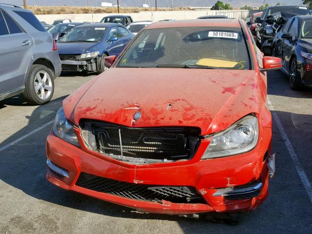 WDDGF4HB5CA644902 - 2012 MERCEDES-BENZ C 250 RED photo 9