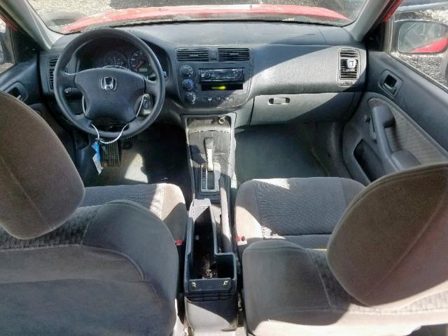 1HGES16305L001888 - 2005 HONDA CIVIC DX V RED photo 9