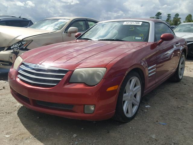 1C3AN69L36X067377 - 2006 CHRYSLER CROSSFIRE RED photo 2