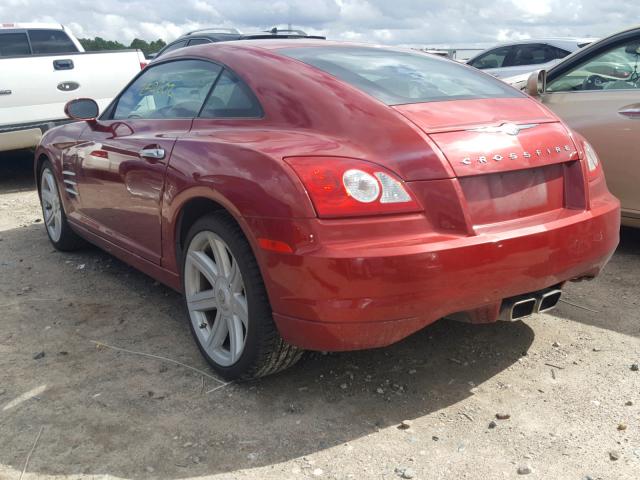 1C3AN69L36X067377 - 2006 CHRYSLER CROSSFIRE RED photo 3