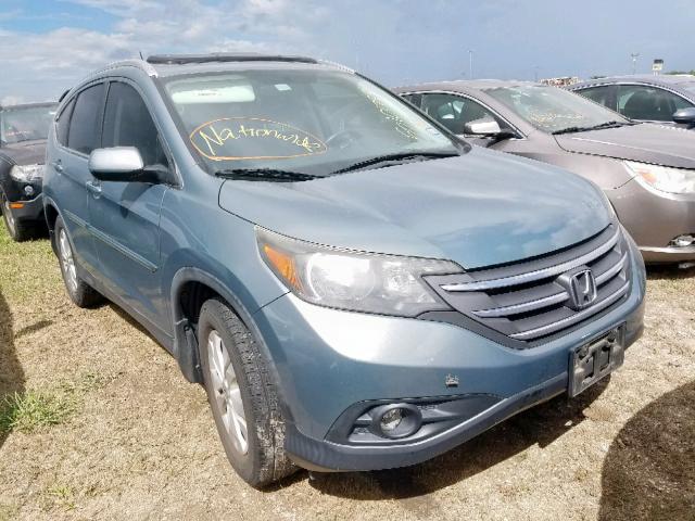 JHLRM3H77CC000453 - 2012 HONDA CR-V EXL GRAY photo 1