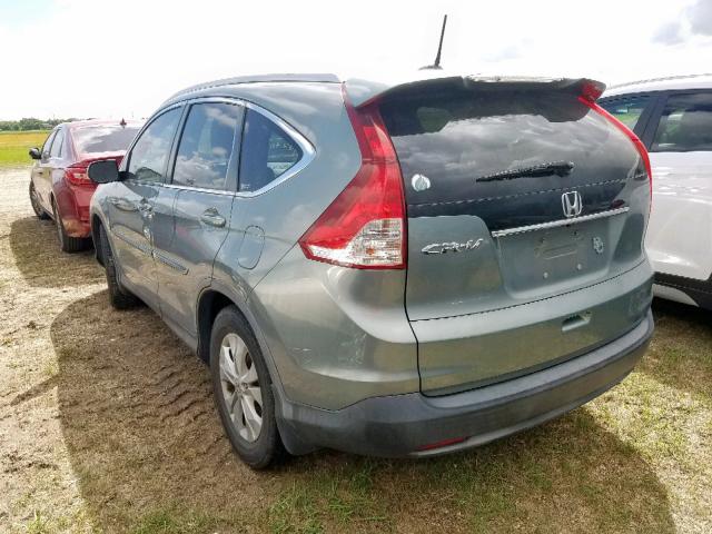 JHLRM3H77CC000453 - 2012 HONDA CR-V EXL GRAY photo 3