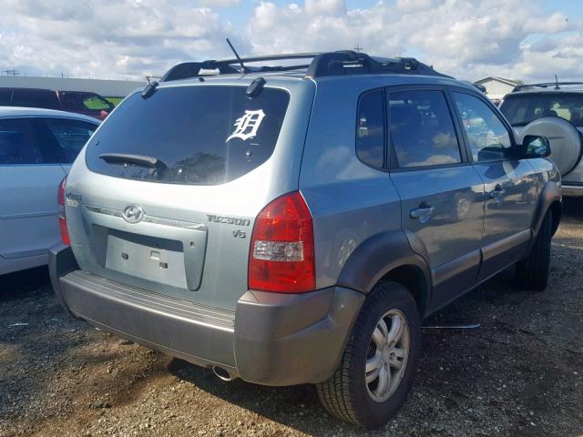 KM8JN12D37U486040 - 2007 HYUNDAI TUCSON SE BLUE photo 4