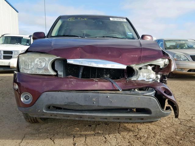 5GADT13S162329252 - 2006 BUICK RAINIER CX BURGUNDY photo 9