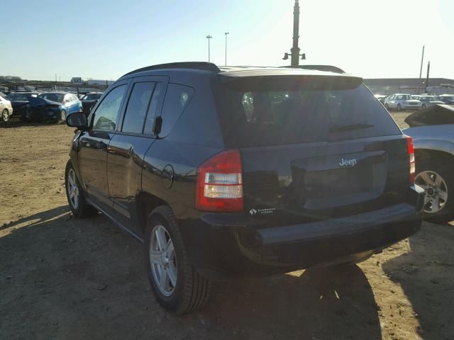 1J8FT47058D565582 - 2008 JEEP COMPASS SP BLACK photo 3