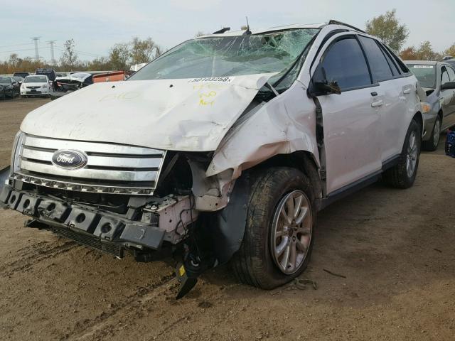 2FMDK4JC6ABB70810 - 2010 FORD EDGE SEL WHITE photo 2