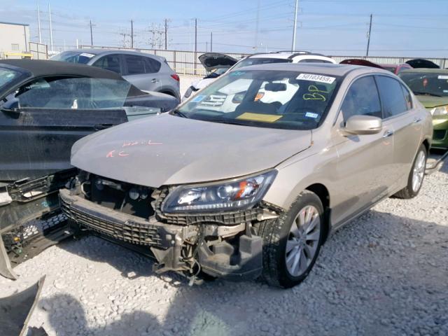 1HGCR2F81EA062201 - 2014 HONDA ACCORD EXL TAN photo 2