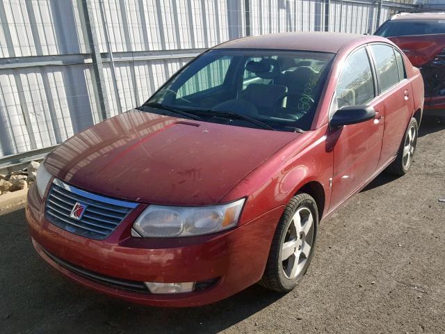 1G8AL55FX7Z153166 - 2007 SATURN ION LEVEL RED photo 2