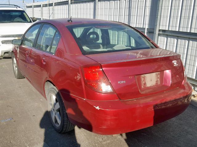 1G8AL55FX7Z153166 - 2007 SATURN ION LEVEL RED photo 3