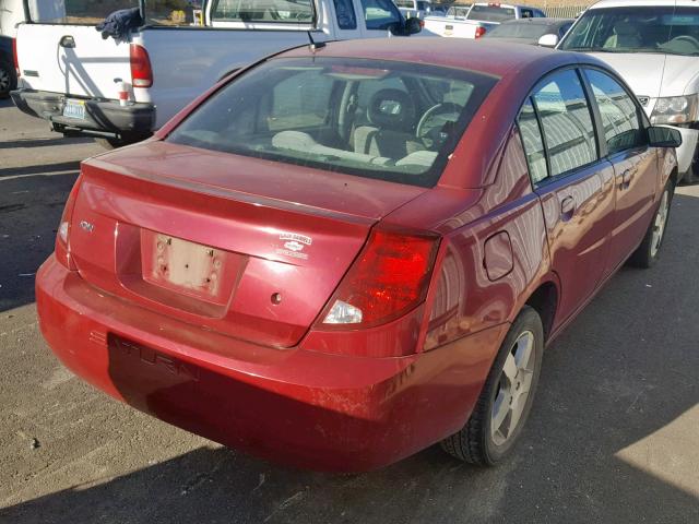 1G8AL55FX7Z153166 - 2007 SATURN ION LEVEL RED photo 4