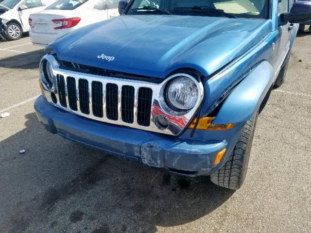 1J4GL58K06W250945 - 2006 JEEP LIBERTY LI BLUE photo 9