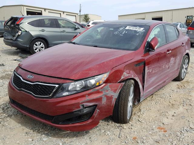 5XXGR4A64CG012704 - 2012 KIA OPTIMA SX RED photo 2