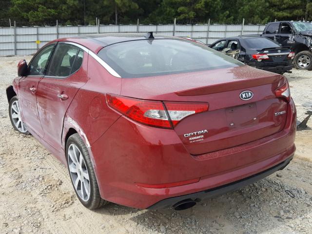 5XXGR4A64CG012704 - 2012 KIA OPTIMA SX RED photo 3